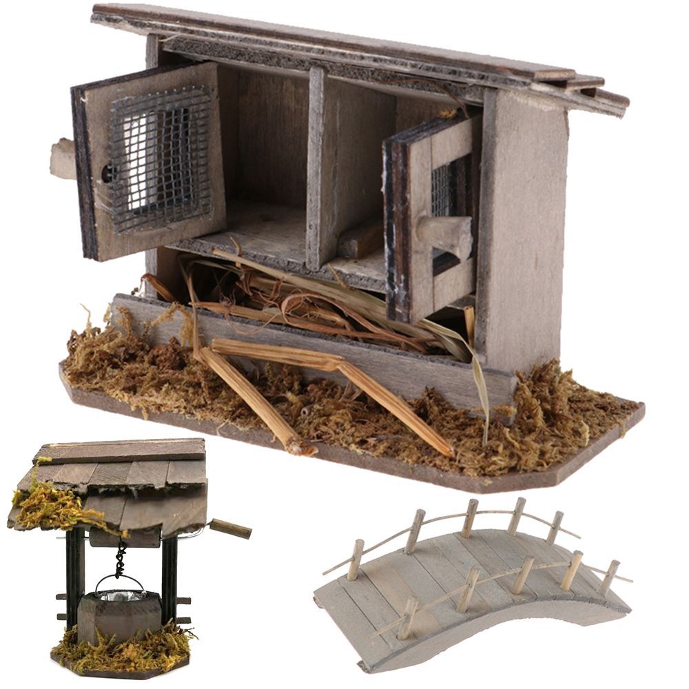 Smart Garden Mini - Miniatur rumah boneka skala 1:12 jembatan