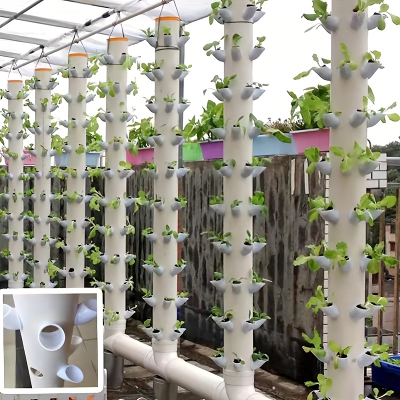 Vertical Planter Tower - 10Set DIY Pot Hidroponik untuk Hidroponik