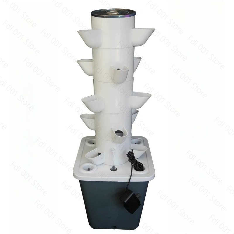 Vertical Planter Tower - Sistem Penanaman Hidroponik 6 Tingkat Menara
