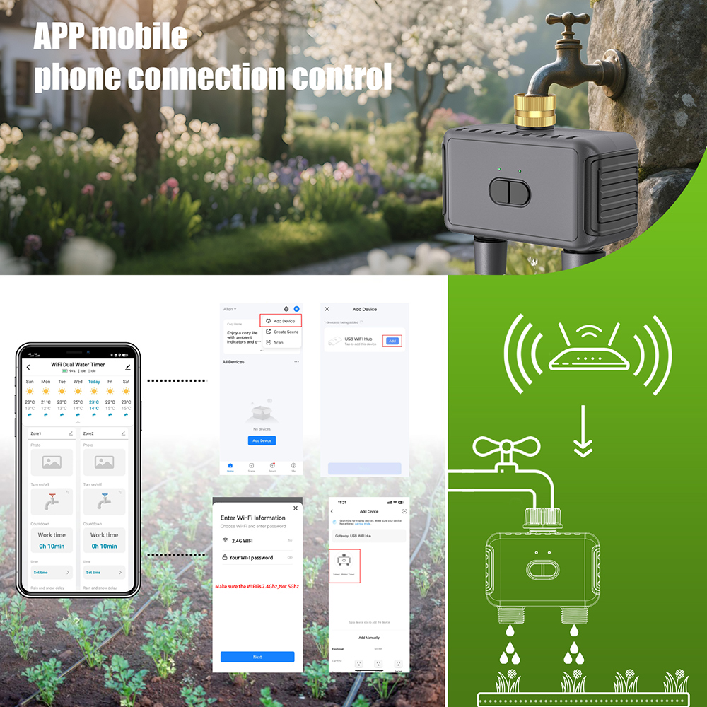 Timer Air Otomatis Wifi Selang - Smart Garden Hose ulasan dan harga