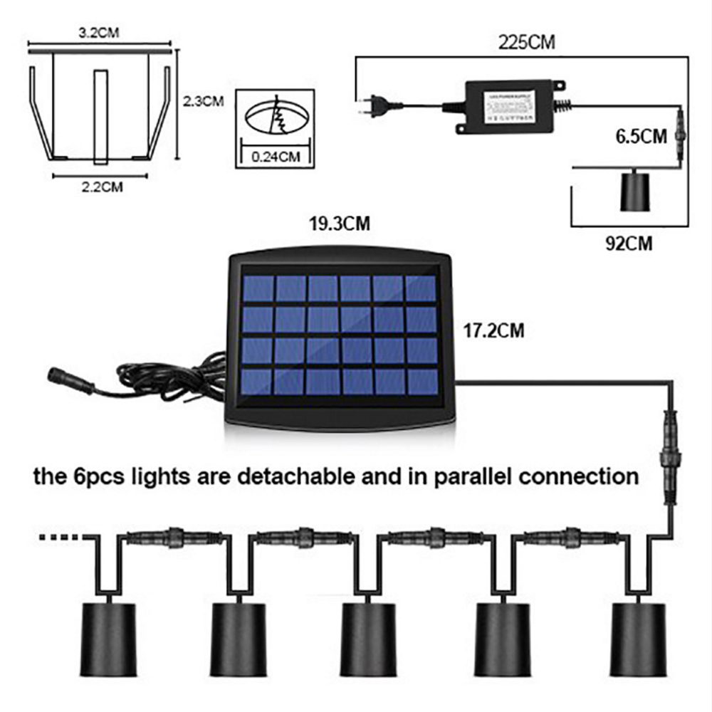 6 Pcs 8 Pcs Solar LED Deck Cah - Smart Garden Solar Lights ulasan dan harga