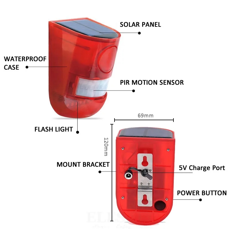 Lampu Alarm Tenaga Surya Tahan - Smart Garden Solar Lights ulasan dan harga