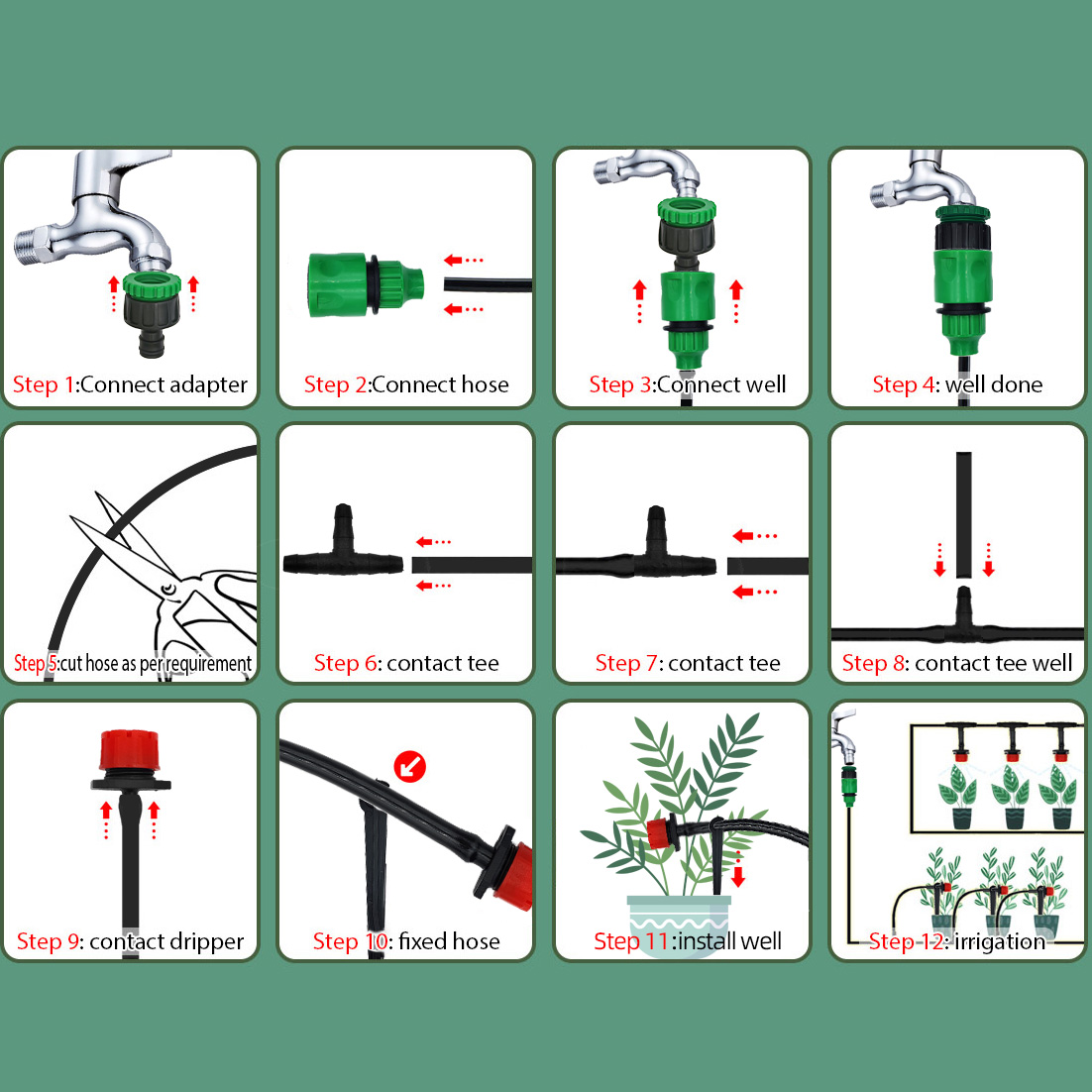 Rumah kaca 15M-30M DIY sistem  - Smart Garden Hose ulasan dan harga