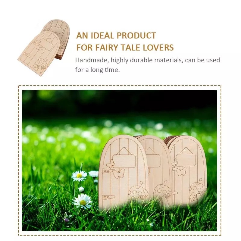 10pcs Pintu Peri Miniatur Kayu - Smart Garden Mini ulasan dan harga