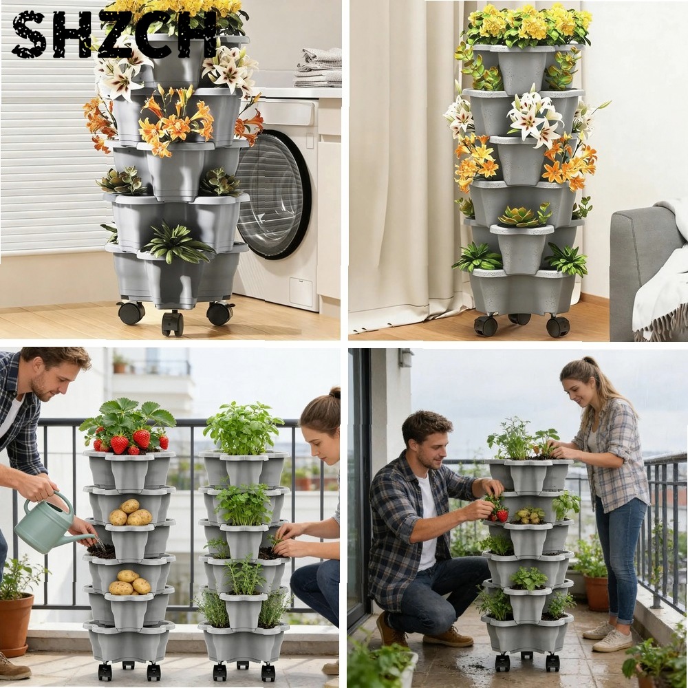 Menara Tanam 6 Tingkat dengan  - Vertical Planter Tower ulasan dan harga