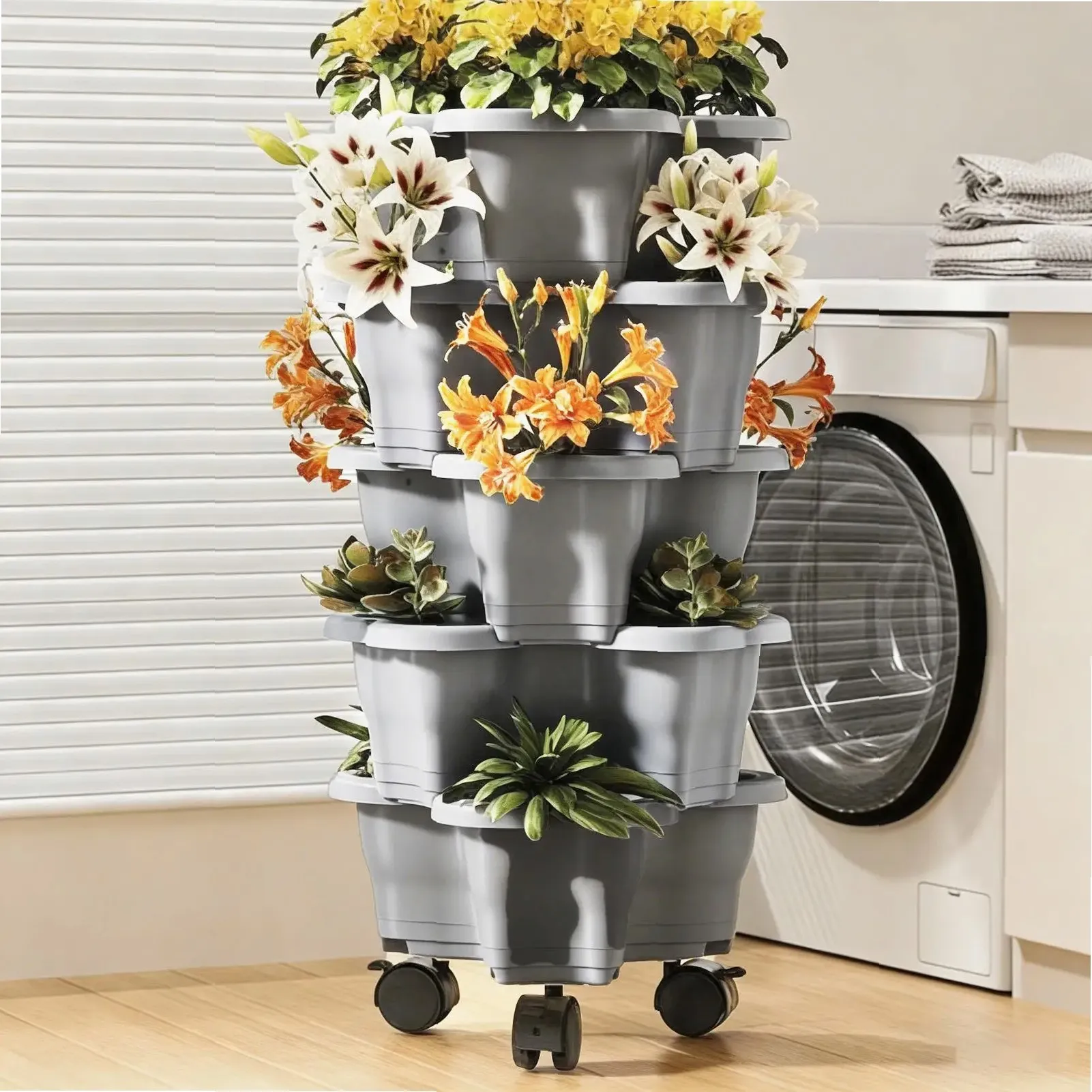 Menara Tanam 6 Tingkat dengan  - Vertical Planter Tower ulasan dan harga