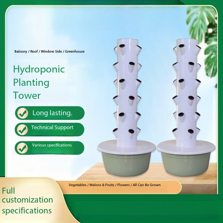 Menara Hidroponik dengan Lampu - Vertical Planter Tower ulasan dan harga