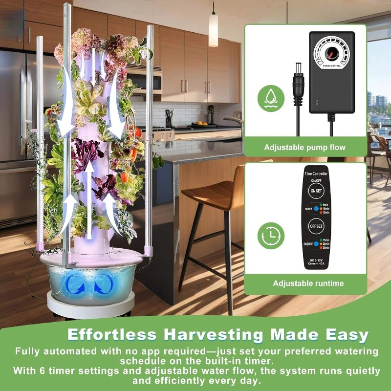 Sistem Kit Penanaman Hidroponi - Vertical Planter Tower ulasan dan harga